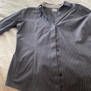 Brooks Brothers never-been-worn size 8 fitted non iron pinstriped shirt.
